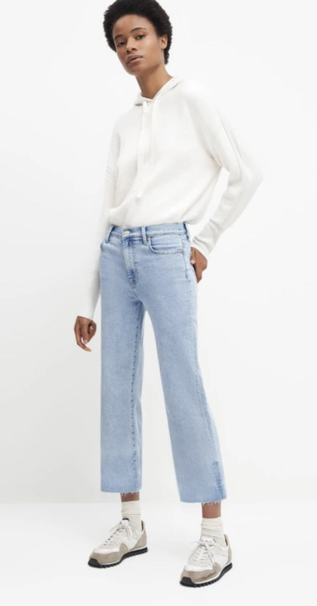 7FAMK Cropped Alexa w/ Dipped Hem