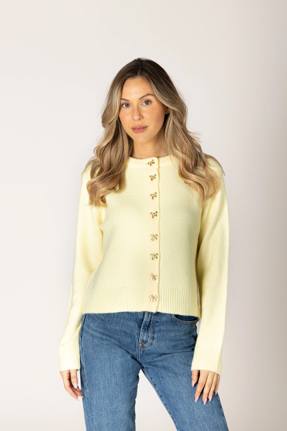 Lyla & Lux Aisha Bow Cardi