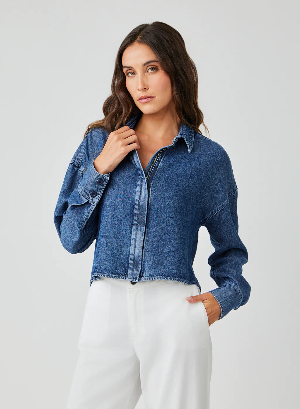 Belladahl Oversized Cropped Shacket
