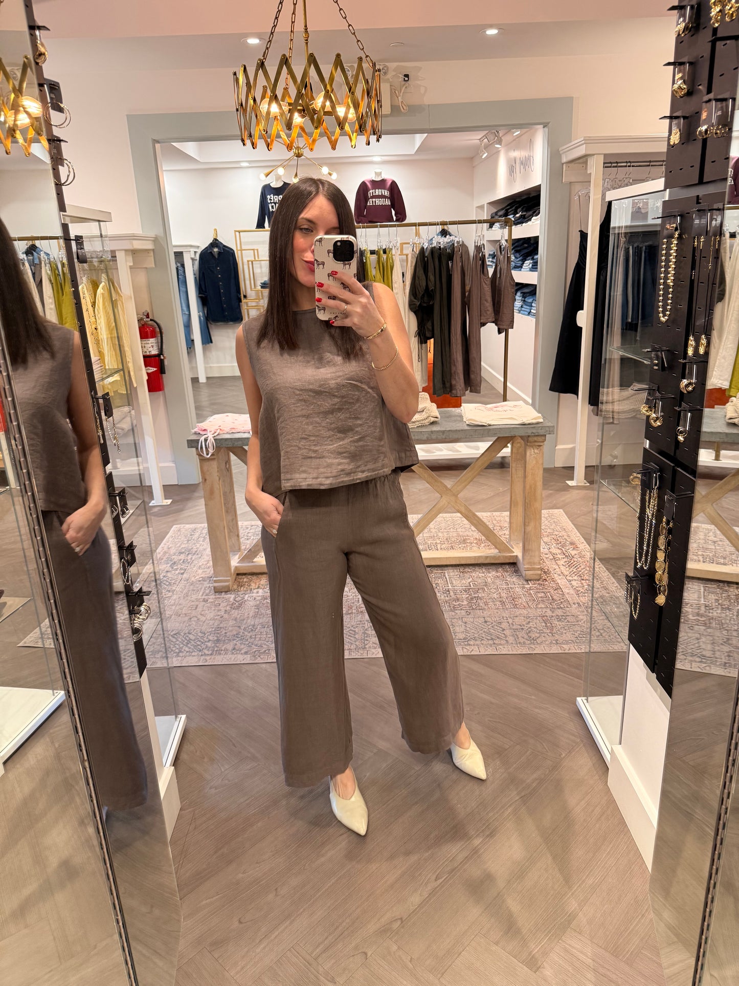 Velvet Maxine Woven Linen Top