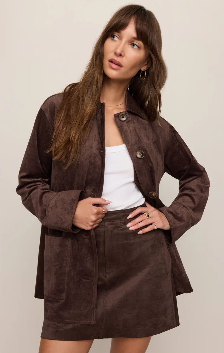 Z Supply Decker Suede Chore Coat