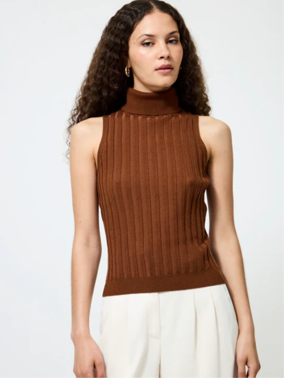 French Connection Turtleneck Sleeveless Sweater
