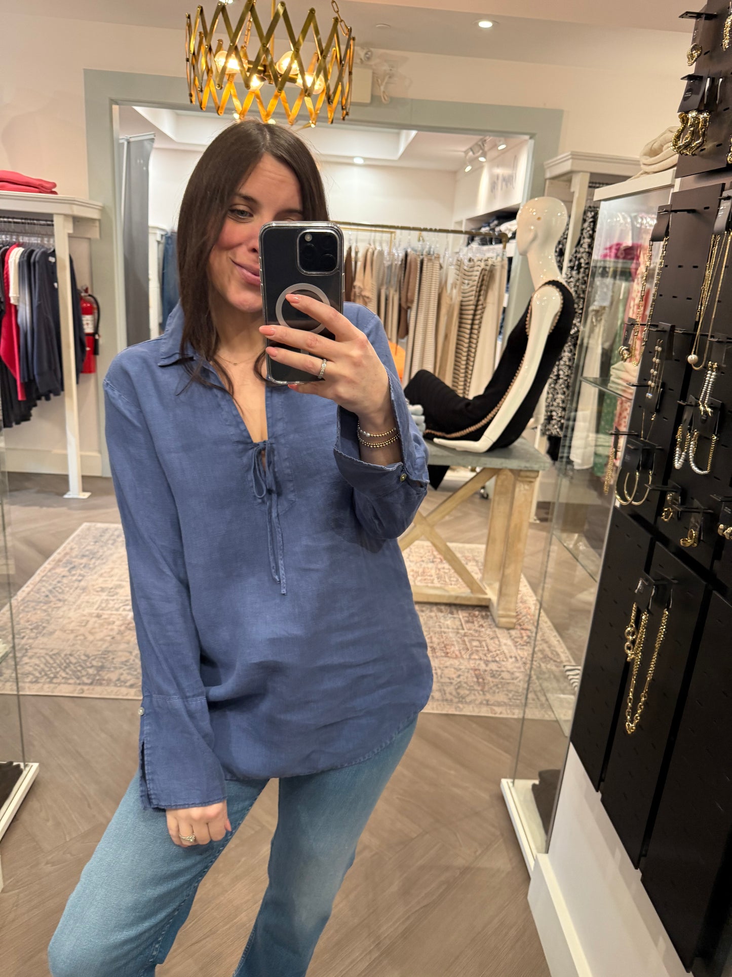 Bella Dahl Tie Neck Tunic