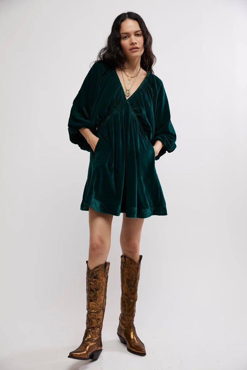 Free People Portia Velvet Mini Dress