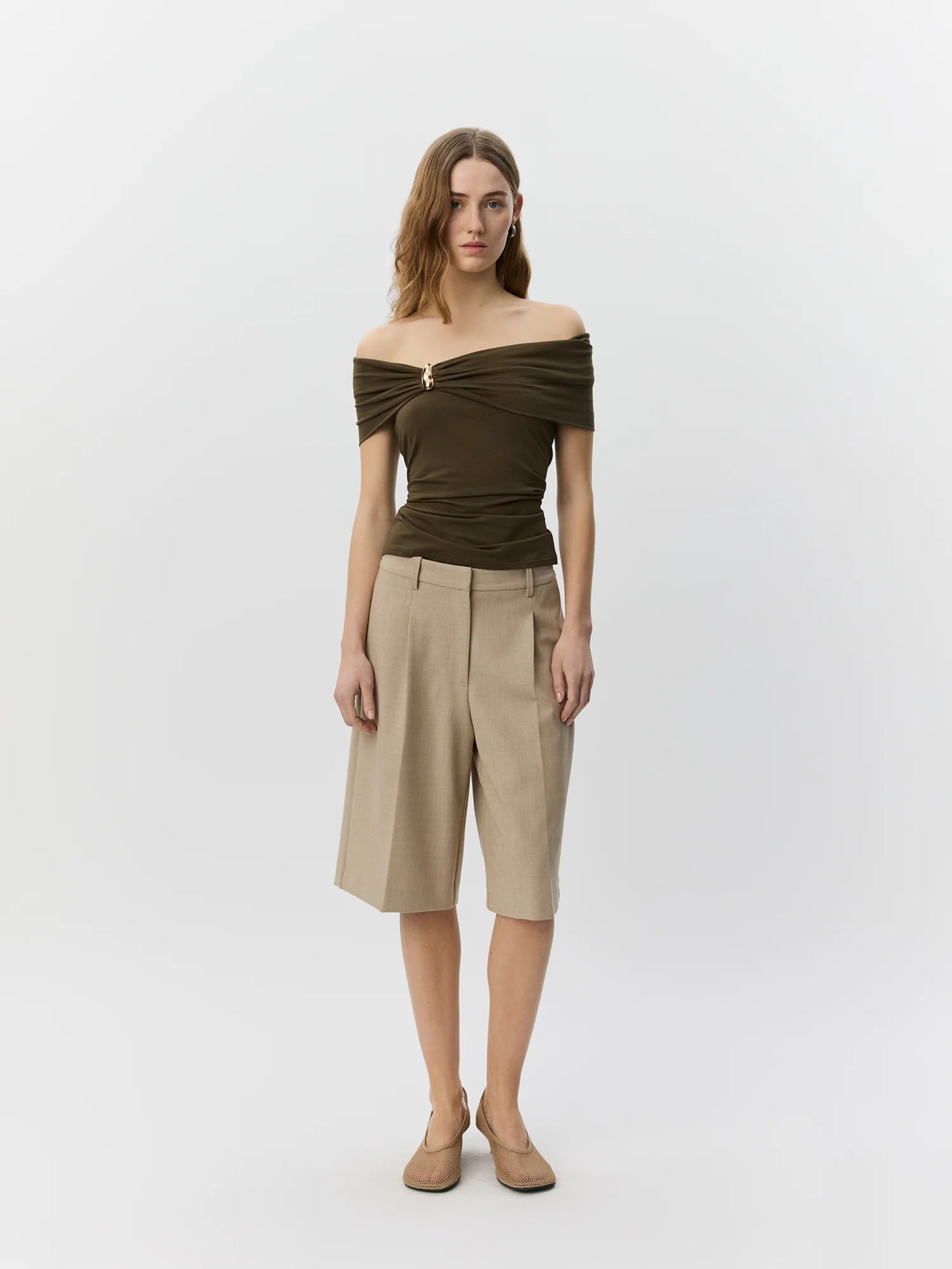 Sofie Schnoor SINKASW Off Shoulder Jersey Top