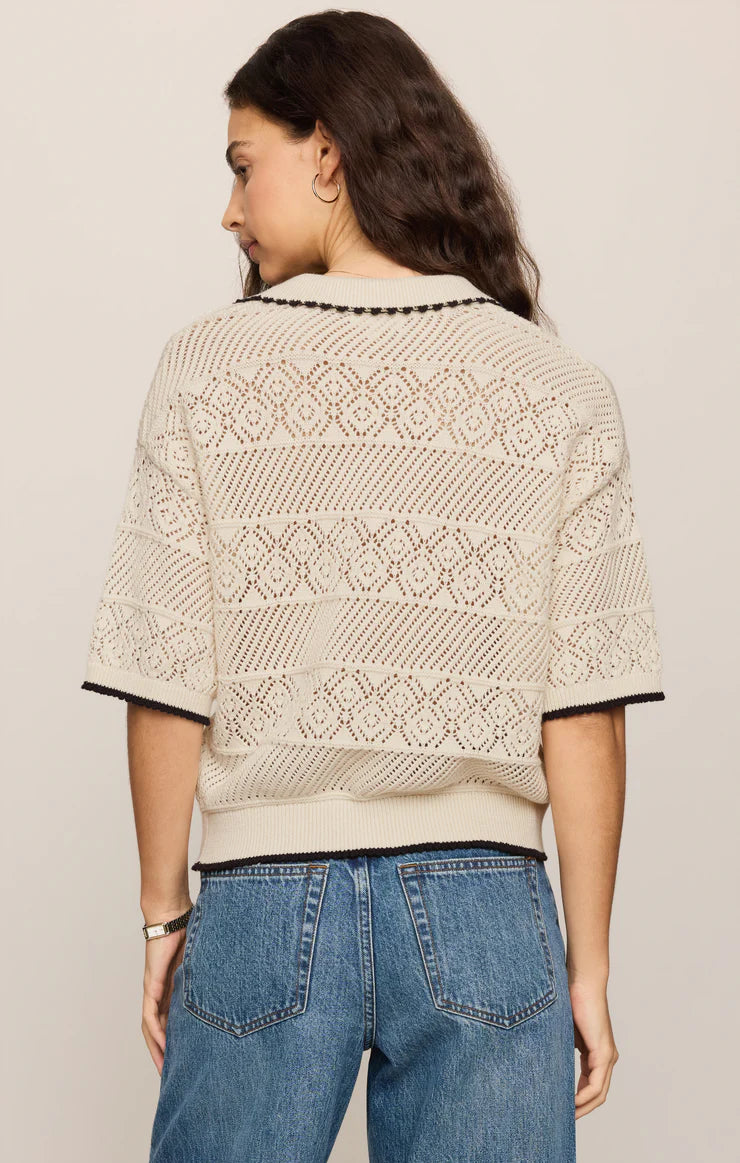 Z Supply Denman Crochet Polo