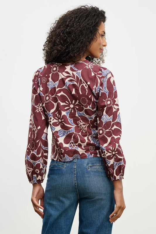 Velvet Sydney Printed Cambric Top