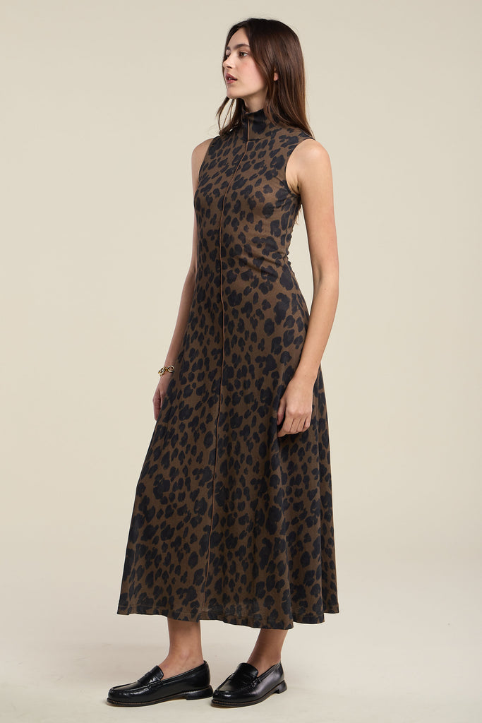 Velvet Kelestine Jersey Leopard Print Dress