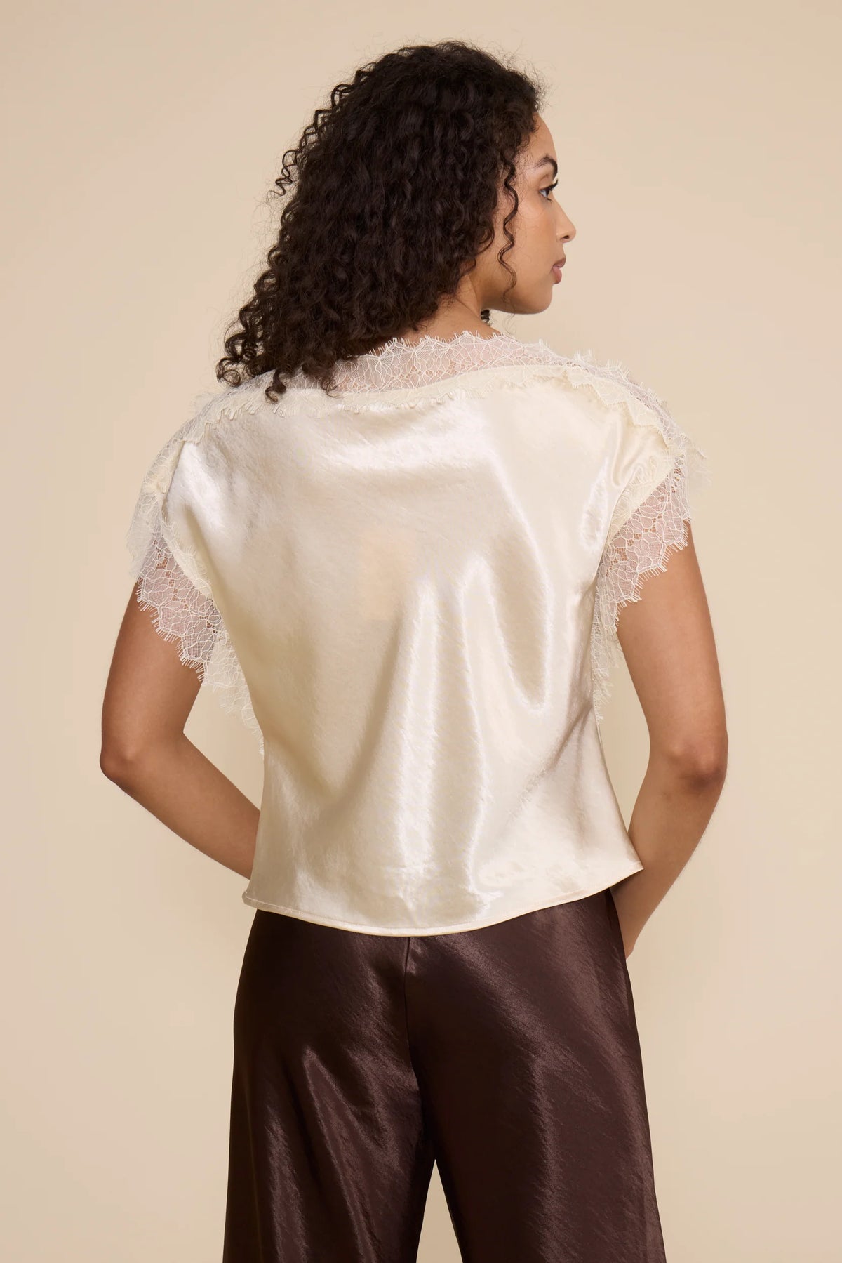 Lucy Paris Chris Lace Trim Top