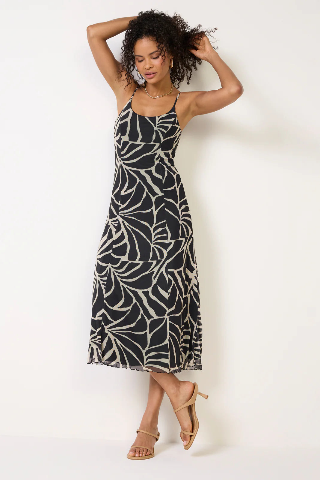 Z Supply Charisma Tova Palm Midi Dress