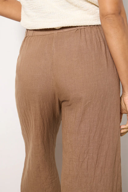 Velvet Lola Woven Linen Pant