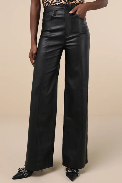 Daze Far Out Wide Leg Vegan Leather