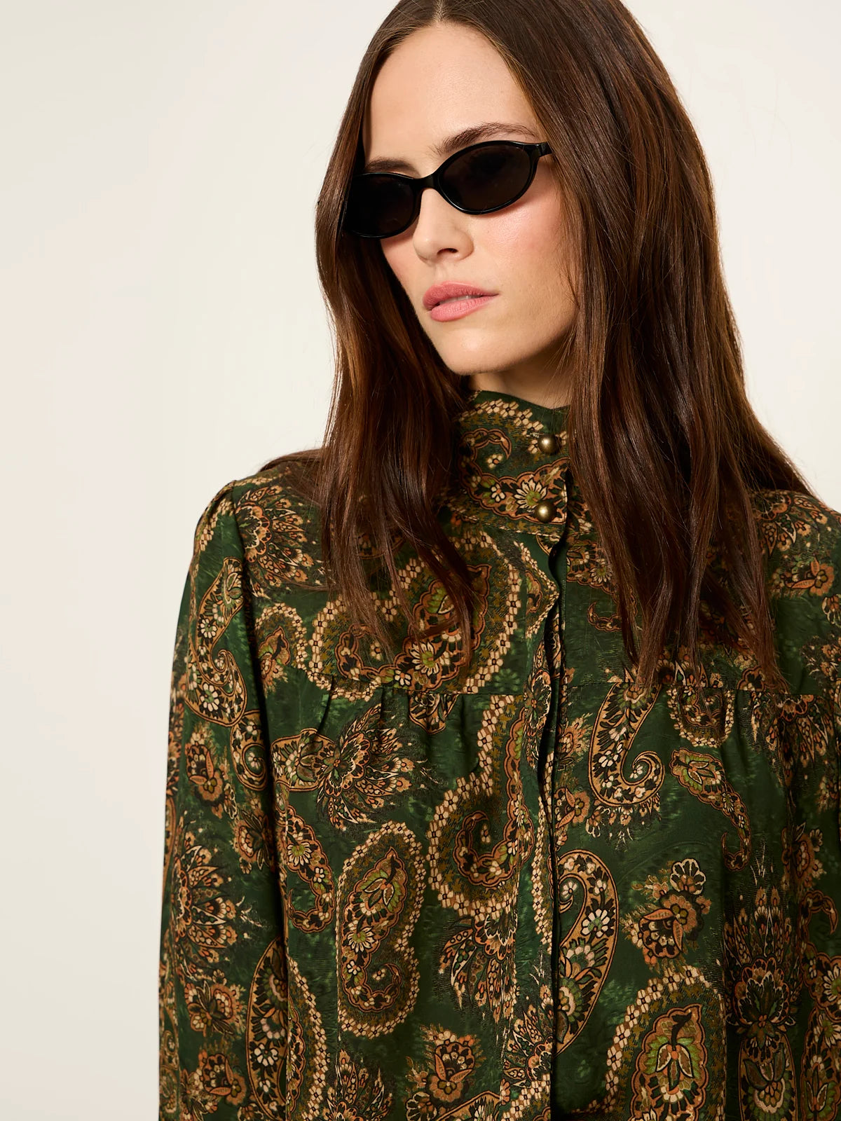 Sanctuary Uma High Neck Silk Blouse