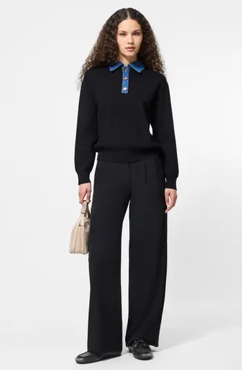 French Connection Denim Collared Sweater
