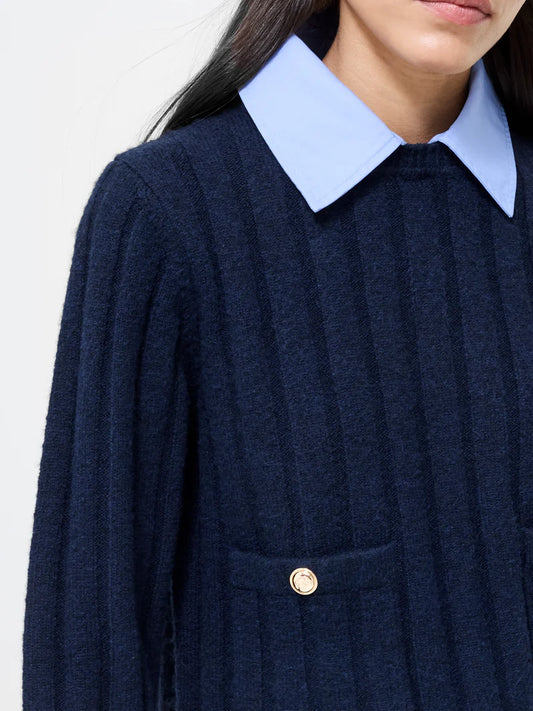 French Connection Ellie Knit Collared Pullover