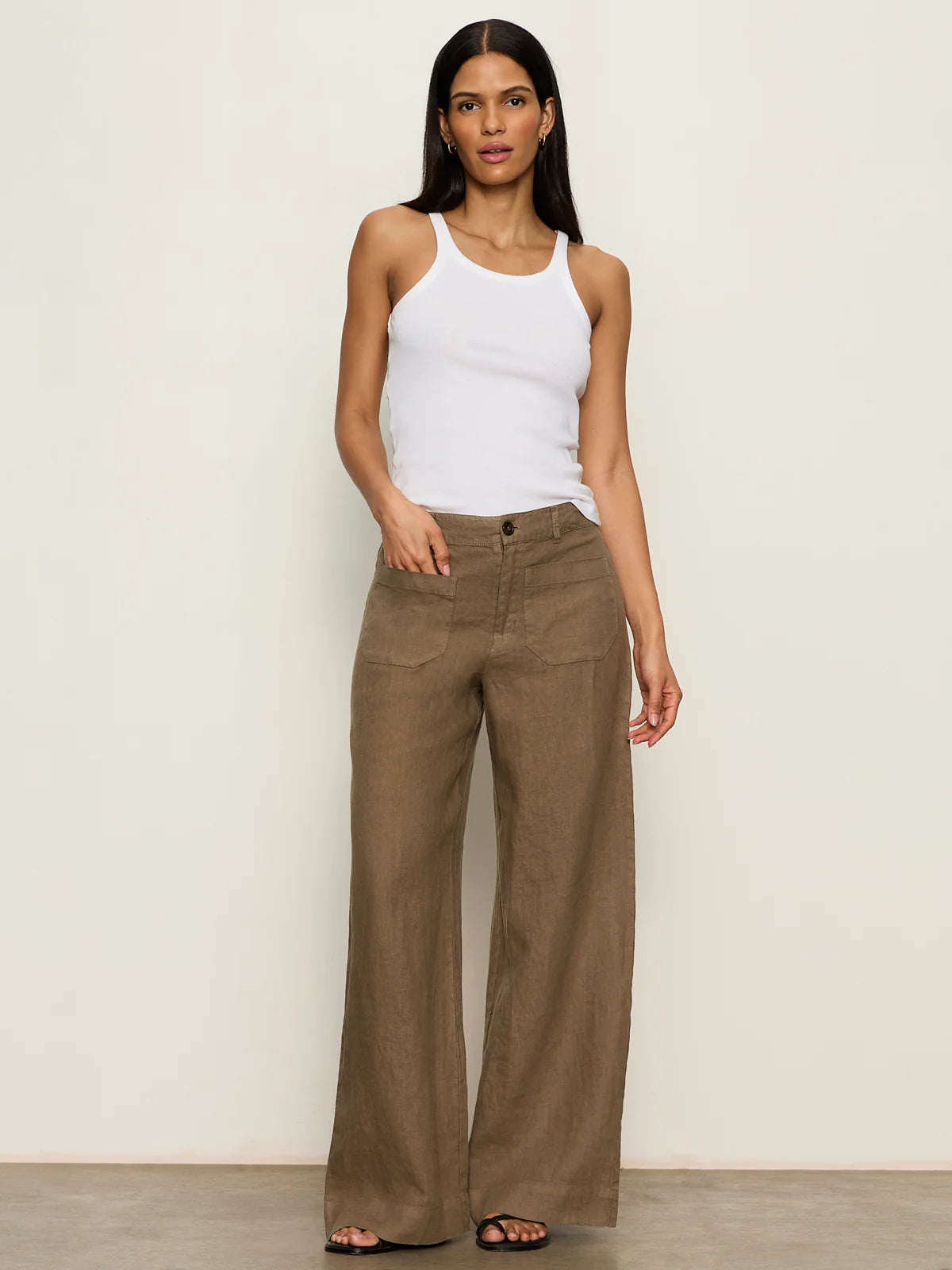 Sanctuary The Linen Marine Wide Leg