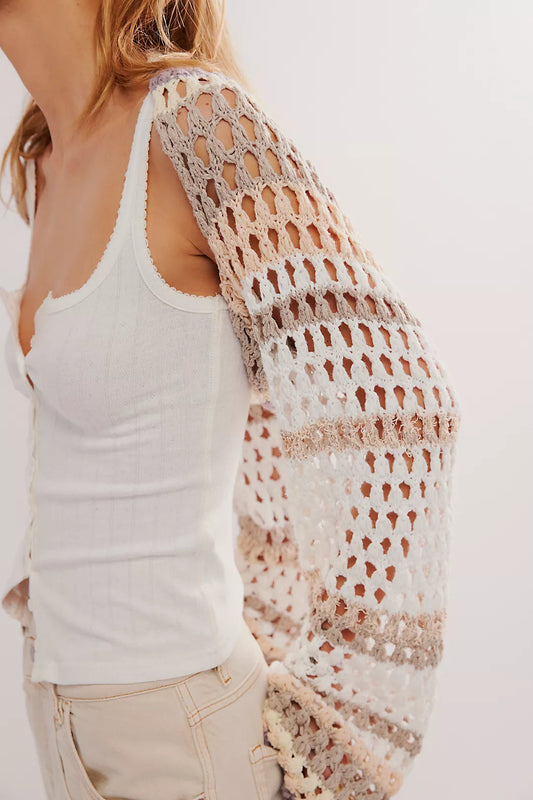 Free People Gia Crochet Shrug