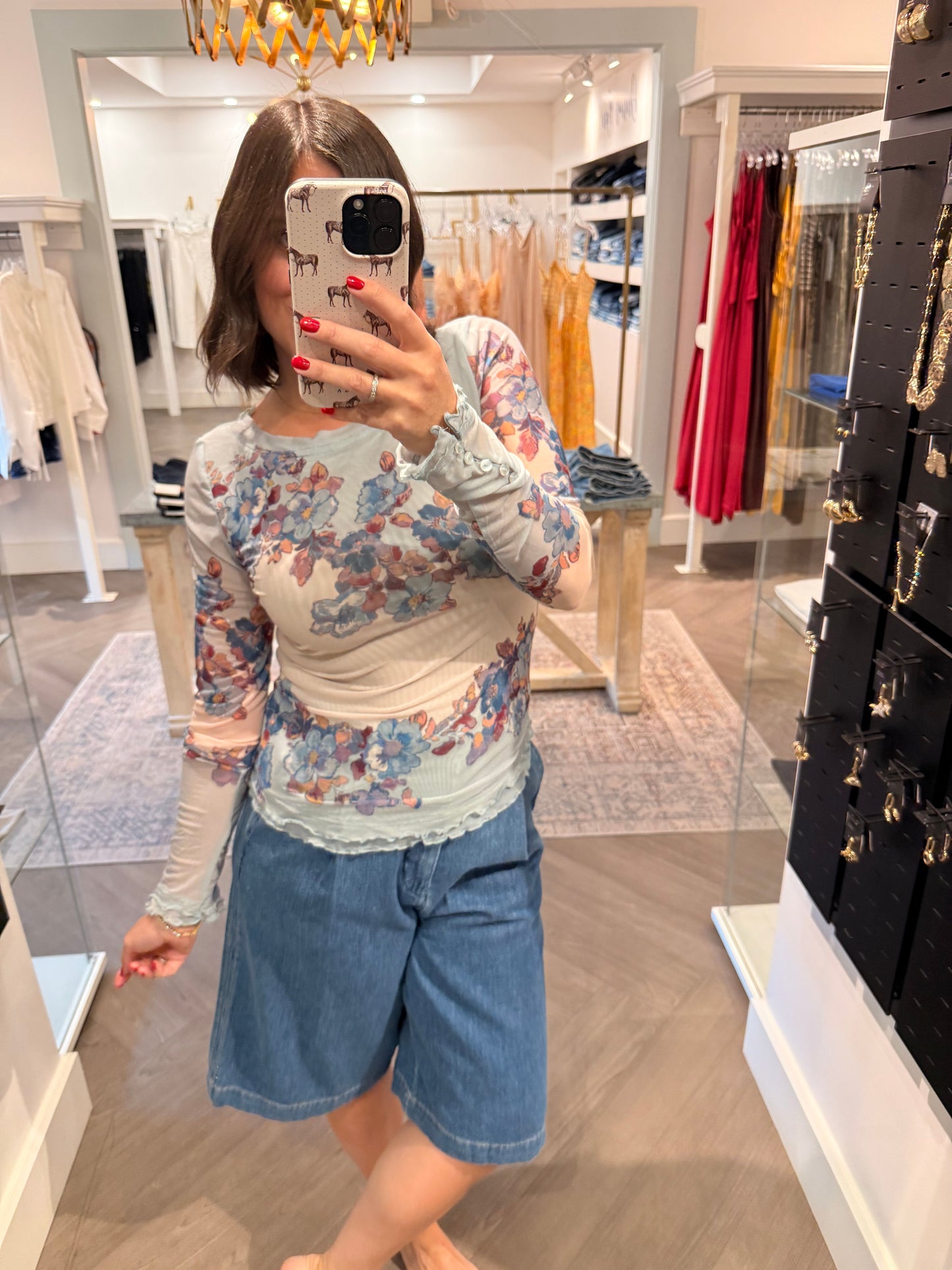 Free People Lily Printed Longsleeve