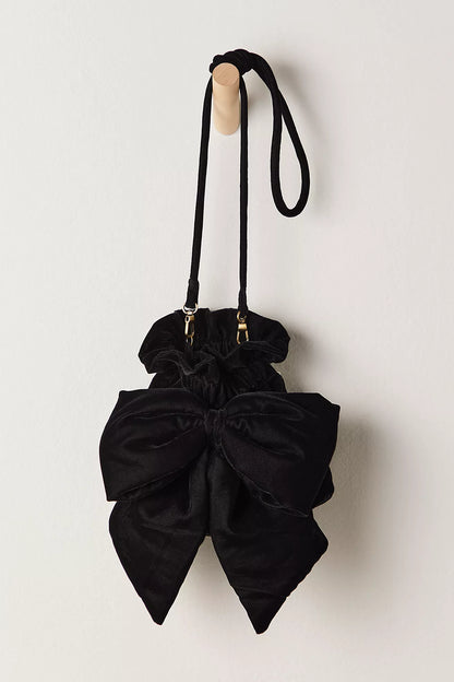 Free People Belle Velvet Bow Bag