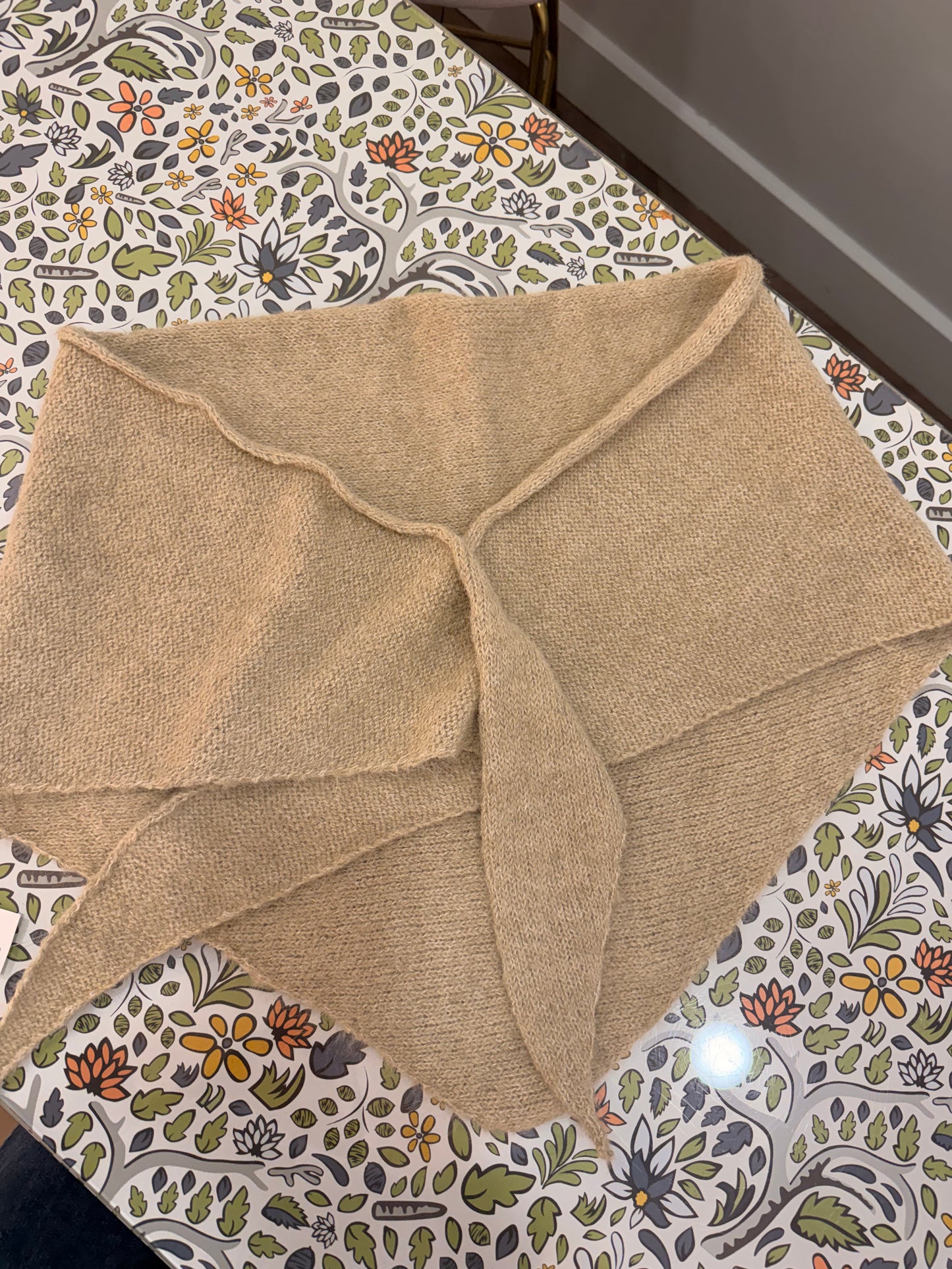 Soft Knit Triangle Scarf