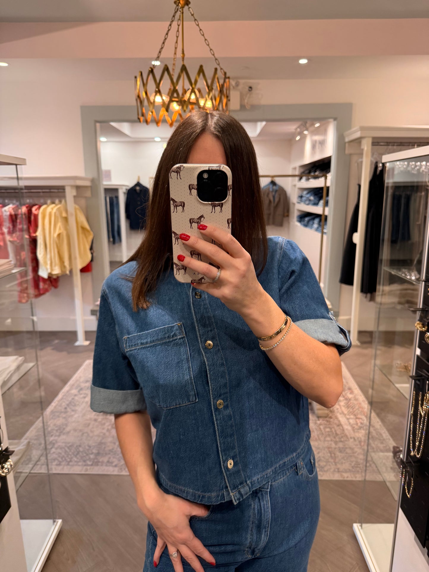 DL 1961 Montauk Cuffed Sleeve Denim Shirt