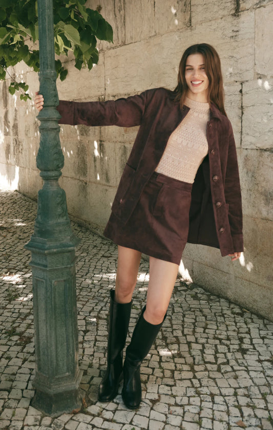 Z Supply Perri Suede Mini Skirt