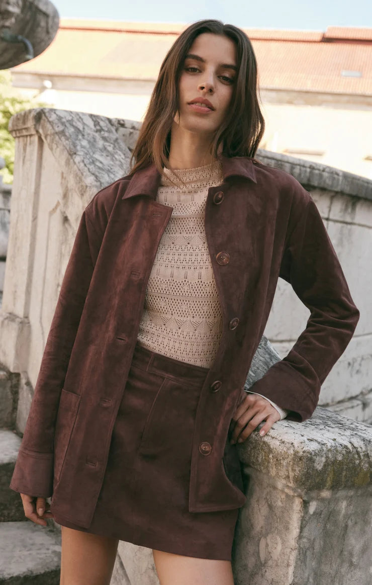 Z Supply Decker Suede Chore Coat