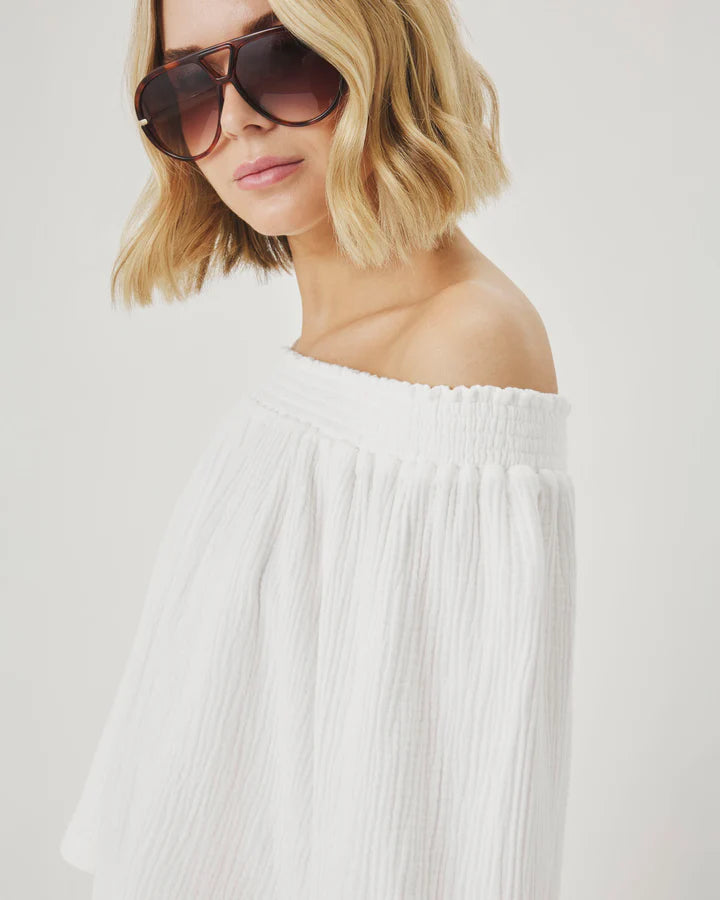 Splendid Ava Gauze Off the Shoulder Top