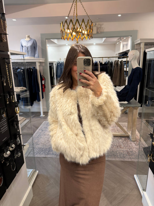 Gentle Fawn Uma Faux Fur Cardigan