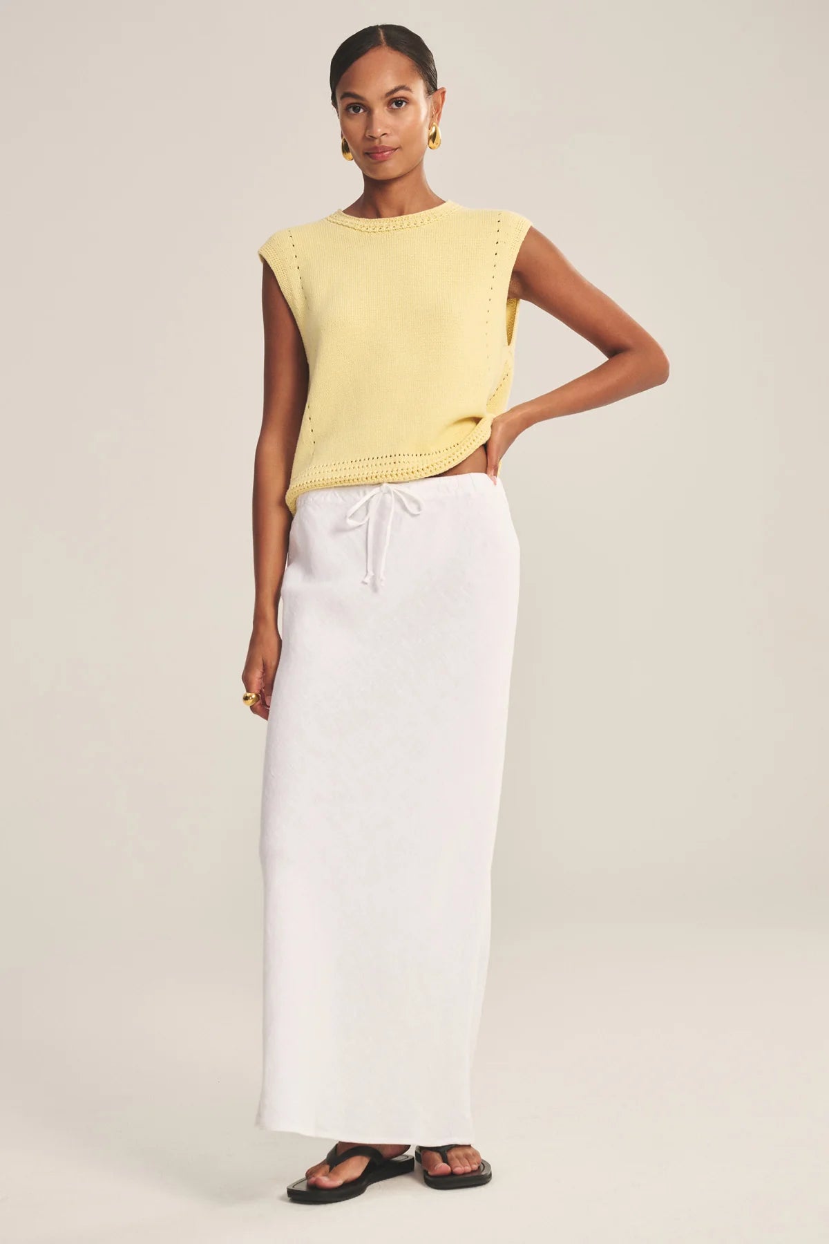 Velvet Heavy Linen Maxi Skirt