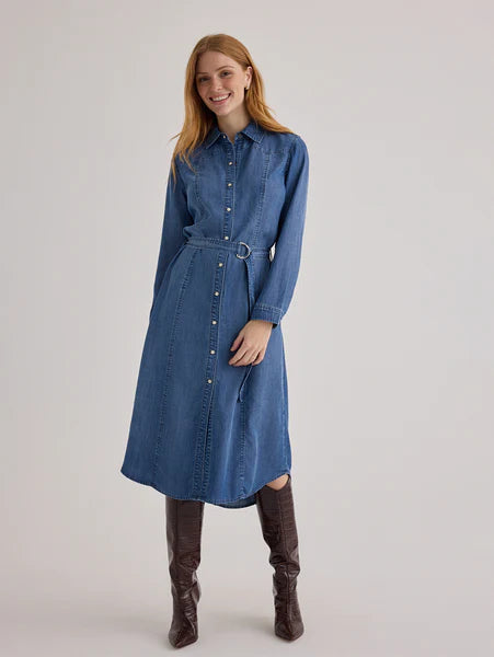 BellaDahl Western Yoke Midi Dress