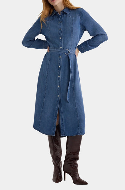 BellaDahl Western Yoke Midi Dress