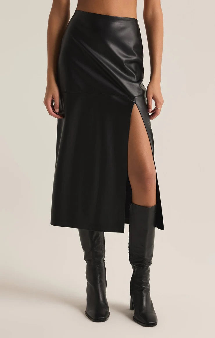 Z Supply Metropolitan Leather Skirt