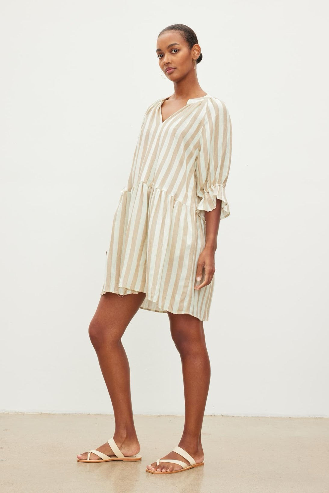 Velvet Jessica Stripe Linen Dress