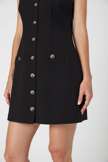 French Connection Azra Twill Sleeveless Button Dress