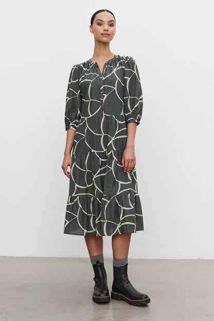 Velvet Johanna Printed Silk/Cotton Dress