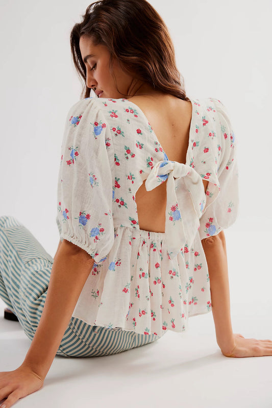 Free People Chloe Printed Blouse