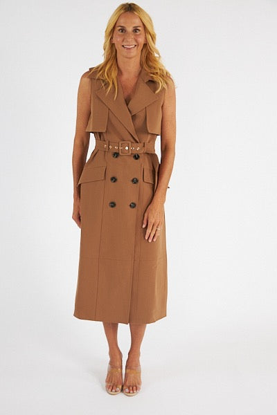 French Connection Azra Twill Sleeveless Trench Coat