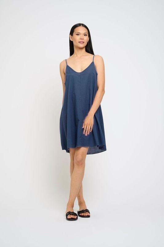 Pistache Mussola Cotton Slip Dress