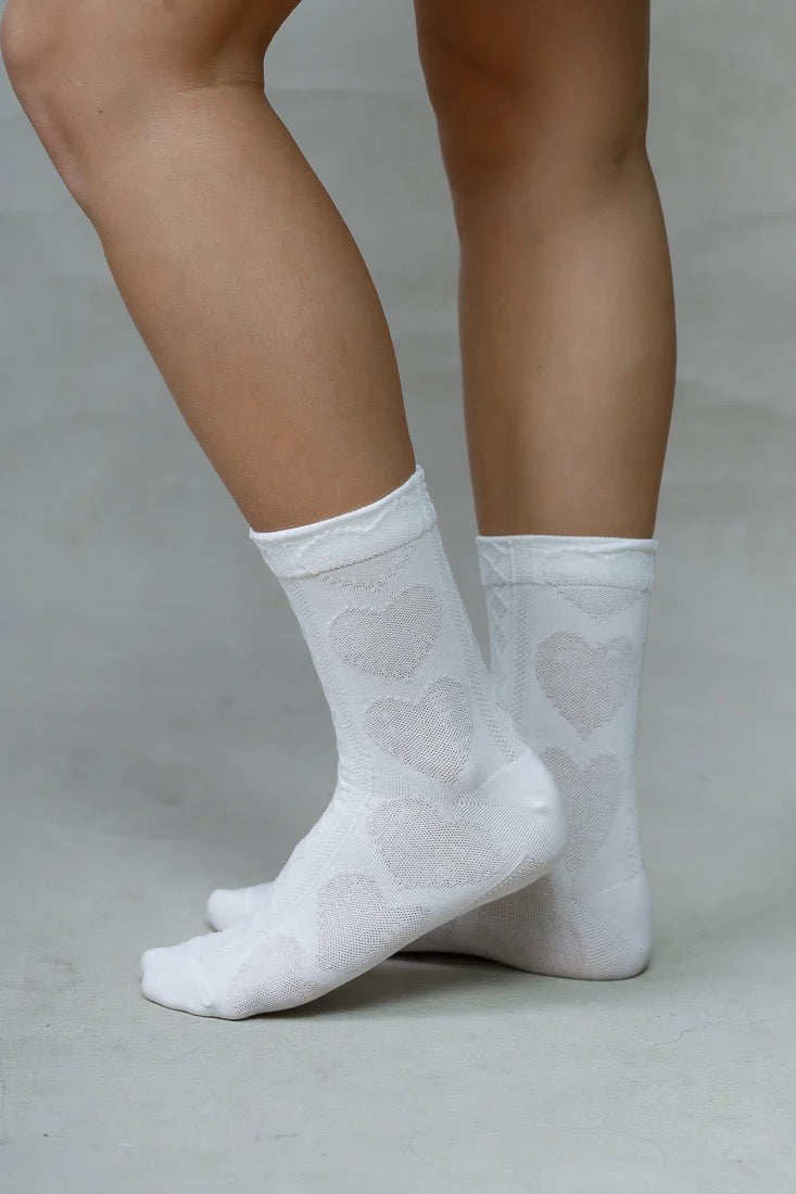 Heart Embossed socks
