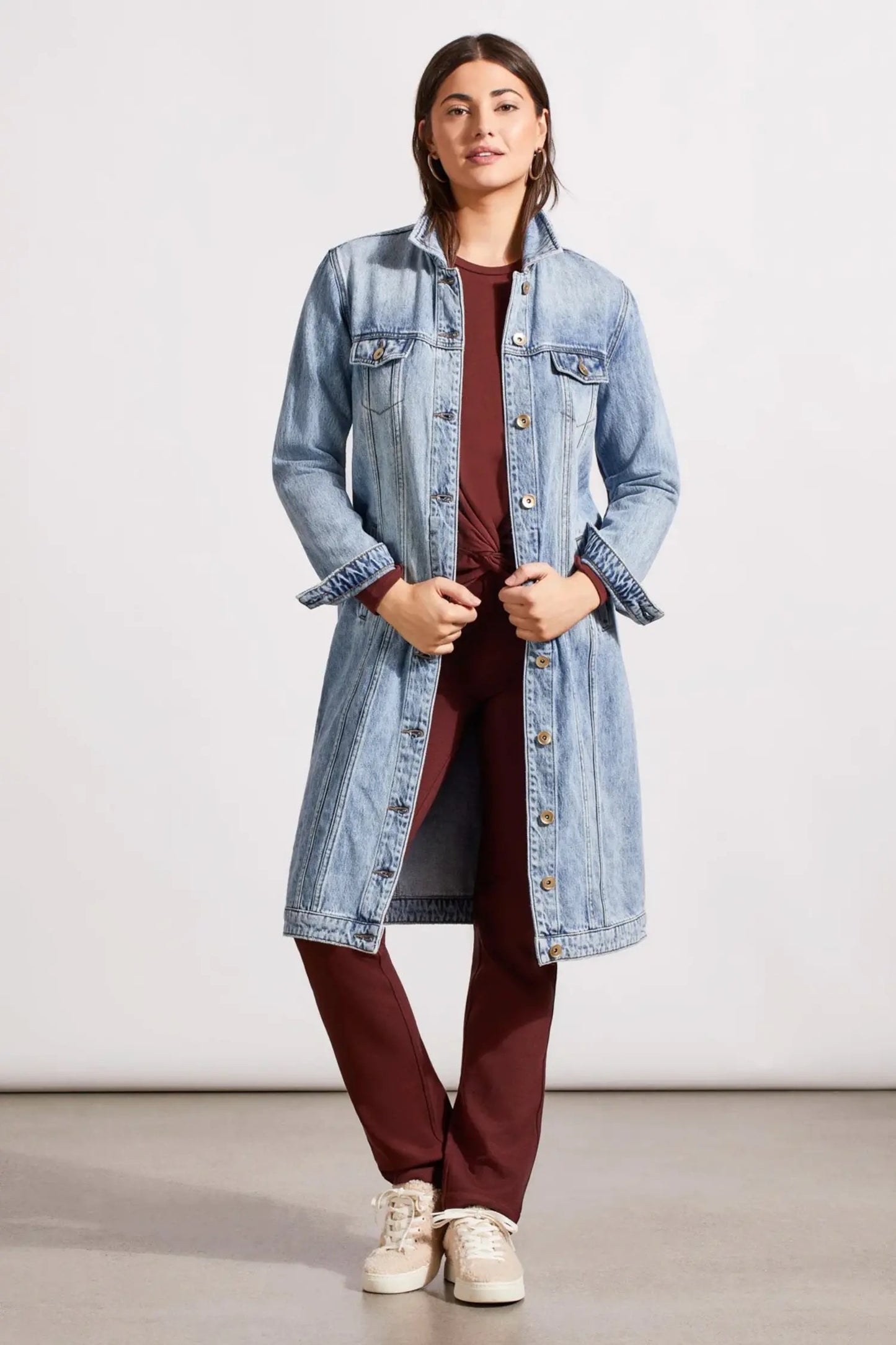 Tribal Long Denim Duster