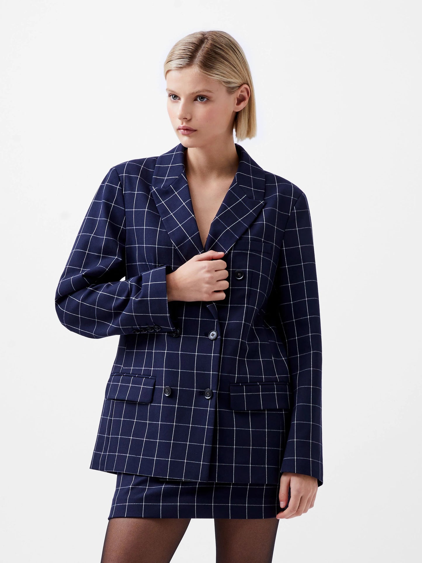 French Connection Window Pane Check Jacket