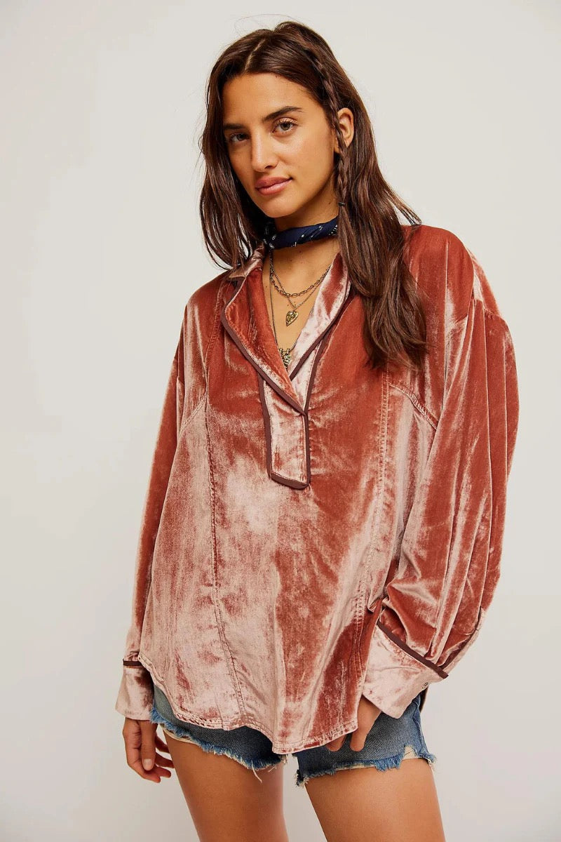 Free People Luxy Velvet Solid