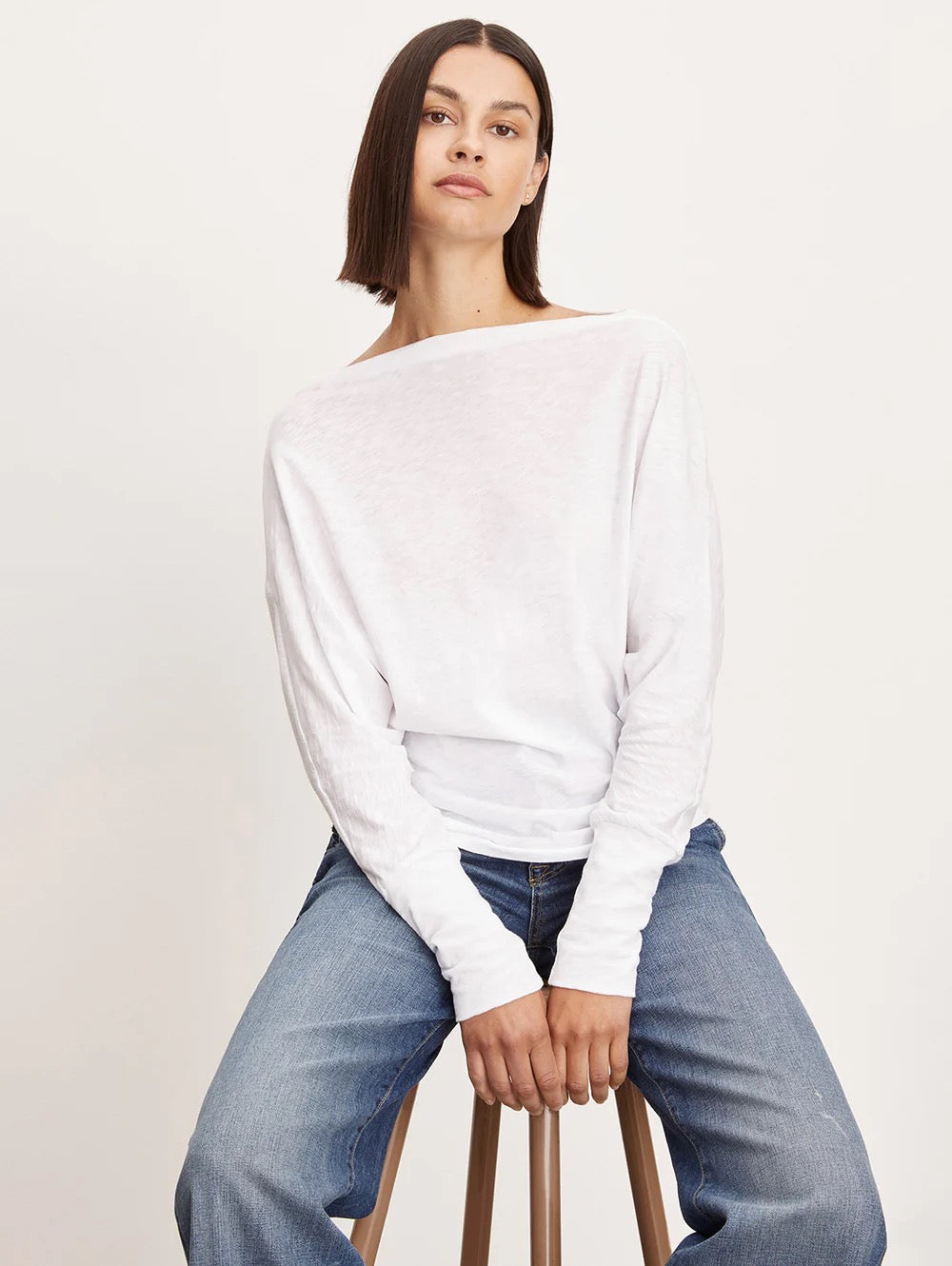 Velvet Rosalie Triblend Rib Boat Neck Top