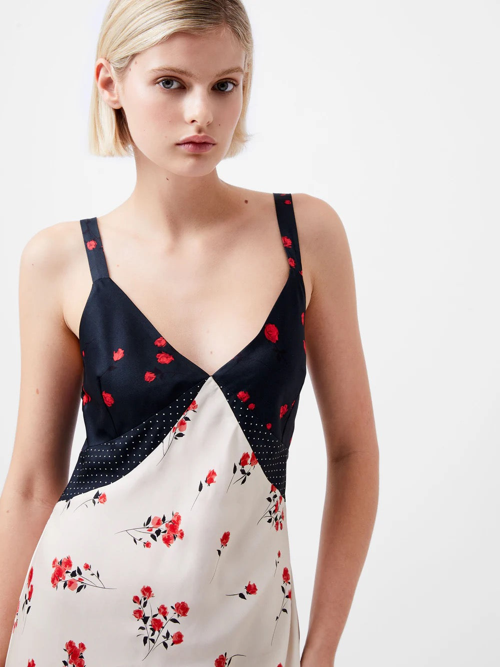 French Connection Floramour Ennis Satin Slip Dress