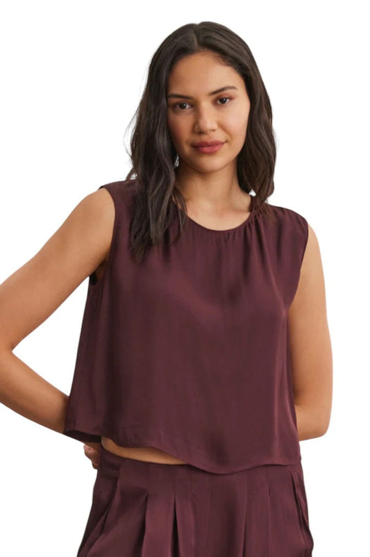 Velvet Bonny Satin Sleeveless Top