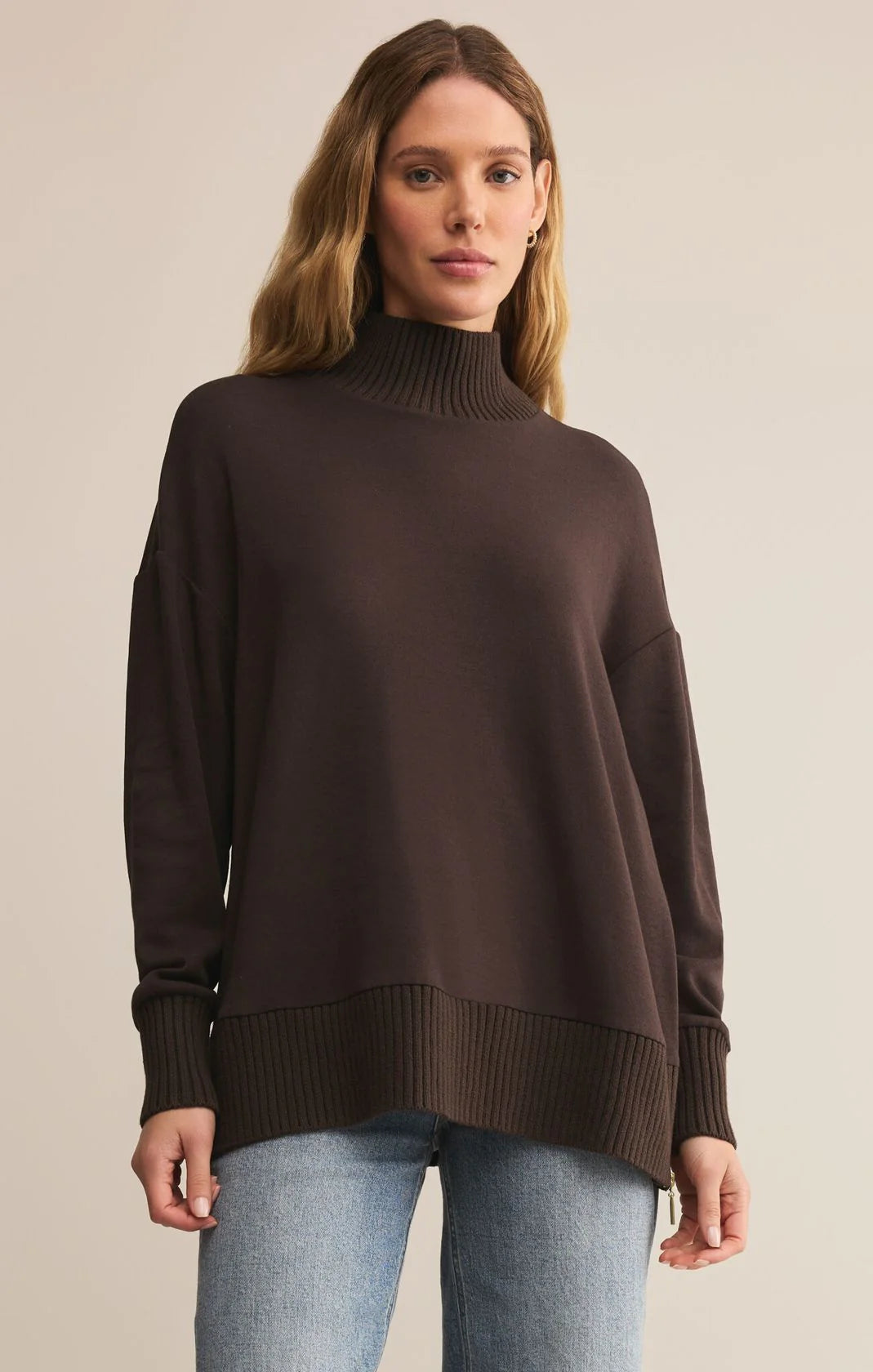 Z Supply Sable Rib Sweatshirt