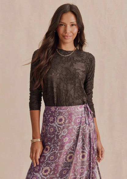 Splendid Celelia Floral LS Tee