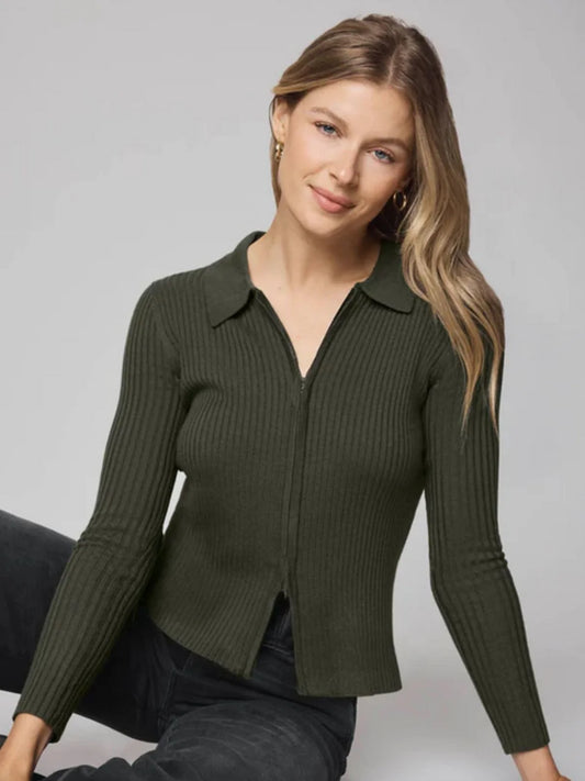 Splendid Georgie Two Zip Sweater