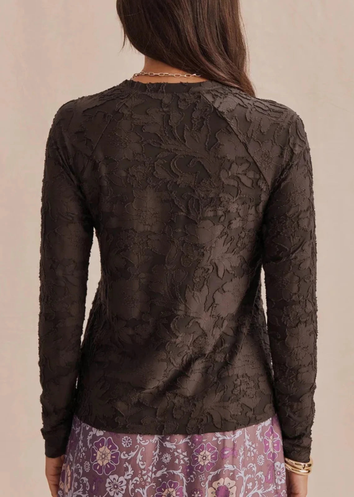 Splendid Celelia Floral LS Tee